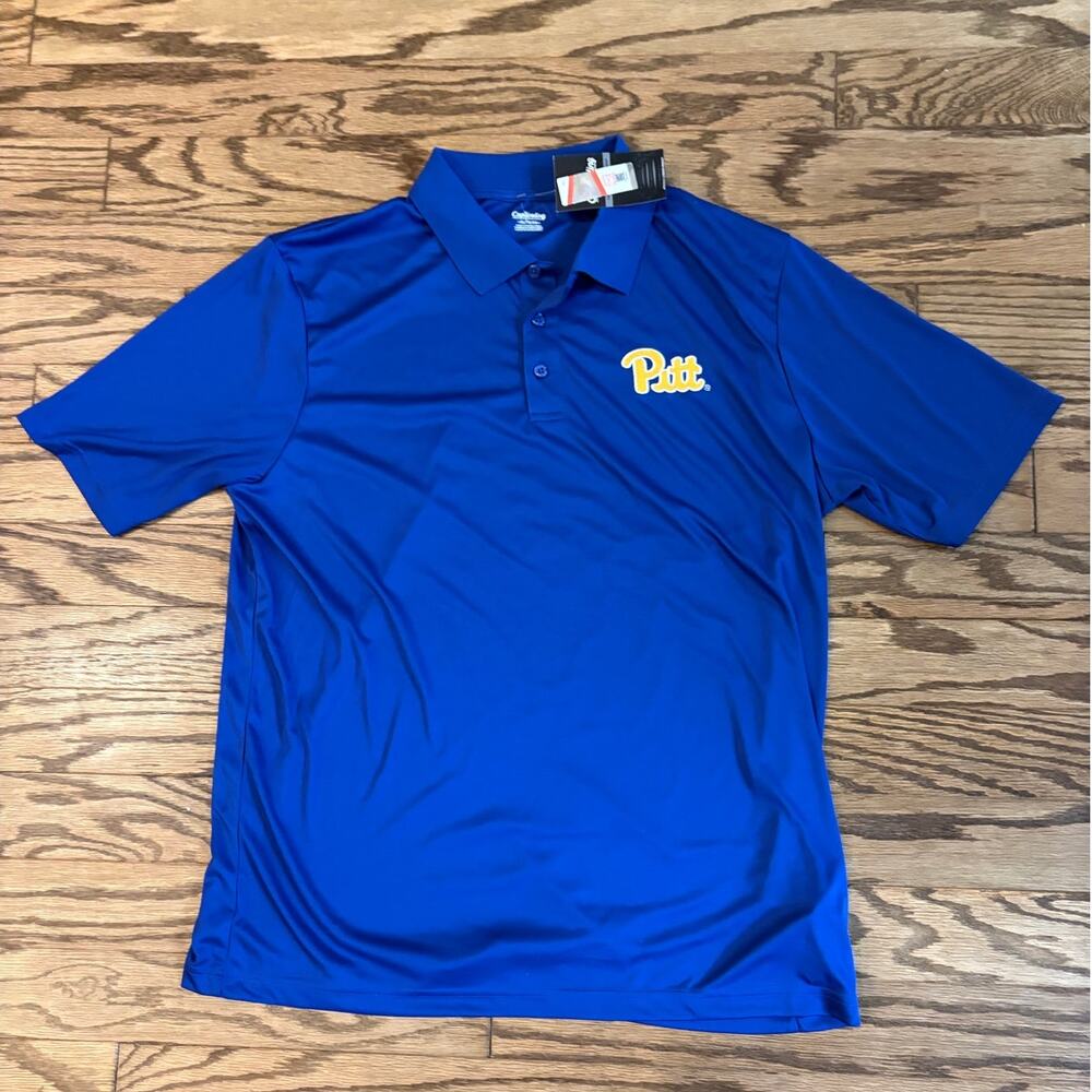 Pitt Panthers‎ Men’s XL Blue Polo Shirt Captivating Performance NEW